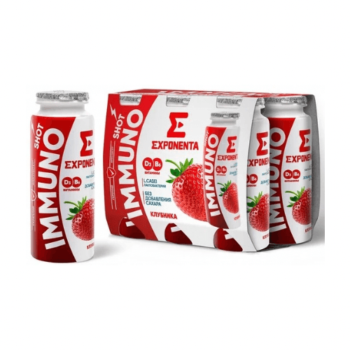 Exponenta Immuno Shot клубника 100г. 6шт.